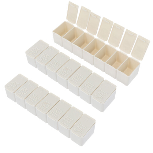 3Pièces Coffret Médicaments Portable Multi Compartiments En PP