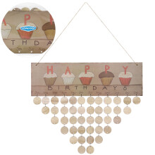 Happy Birthday Gedruckte Holztafel Diy Kalender Party Deko