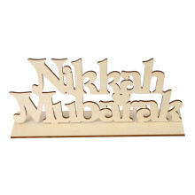 Holz Nikkah Mubarak Diy Partybedarf Wohnaccessoires