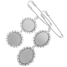 2 Abschluss-Brosche Hochzeit Boutonniere Anstecker