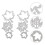 2 Sets Scrapbooking Schablone Stahl Geprägte Blätter 4