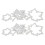 2 Sets Scrapbooking Schablone Stahl Geprägte Blätter 5