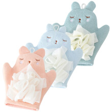 3Stk Badehandschuh Peelinghandschuh Kratzhandschuh Körperpeeling Scrub
