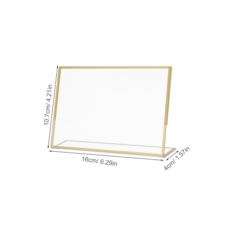 6Stk Acryl Schildhalter L Form Display 10,2x15,2 Cm 1
