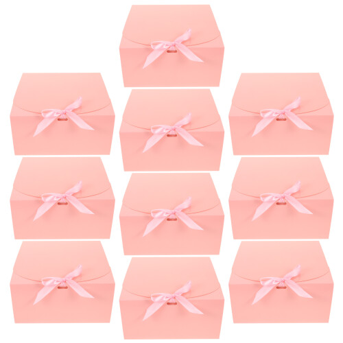 10Stk Mit Schleife Cupcakeboxen Kuchenbehälter 2