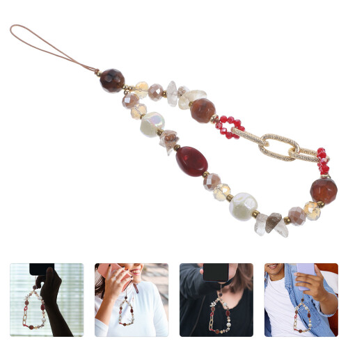 Phone Chain Stone Crystal Gebetsperlen Anhänger Lanyard 2