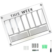 1 Set Acryl Whiteboard Transparente Memo Board Hängende Planungstafel