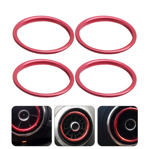 4St Aluminium Auto Vent Ring Set Airconditioning Interieur 1