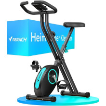 Folding Exercise Bike, Home Trainer with LCD Display, 16-Level