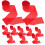 Geburtstagsparty Schleier 10 Papierschleier Rot 9
