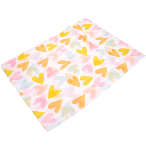 10 Hojas Papel Corazón Para Arreglos Caja Diy 1