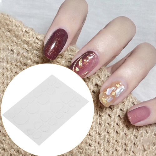 20 Folhas De Adesivo Para Unhas Postiças Com 1