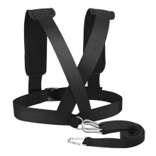 Tire Pulling Harness Trainer Leash, Adjustable Padded Shoulders, Resistance Training, Speed Agility Training