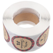 1 Rolle Weihnachtsgeschenk Verpackungsbeutel Kraftpapier Etikett