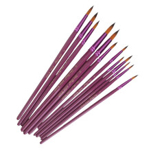 12 Runde Spitze Nylon Haarbürsten Set Lila