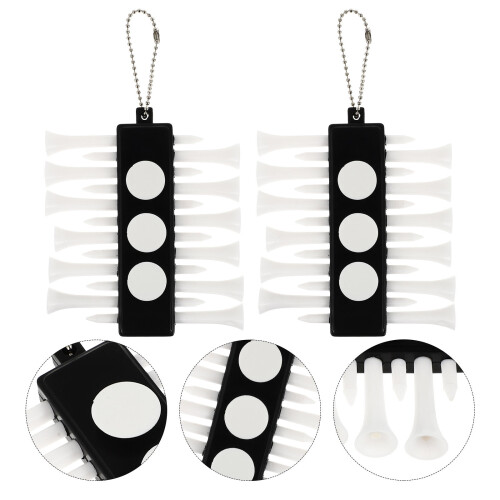 2Pièces Porte-Tees En Durable Accessoire Compact Pour Golfs 2