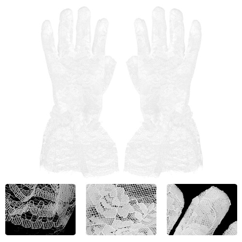 2 Kinder Spitzenhandschuhe Für Fingermäntel 2