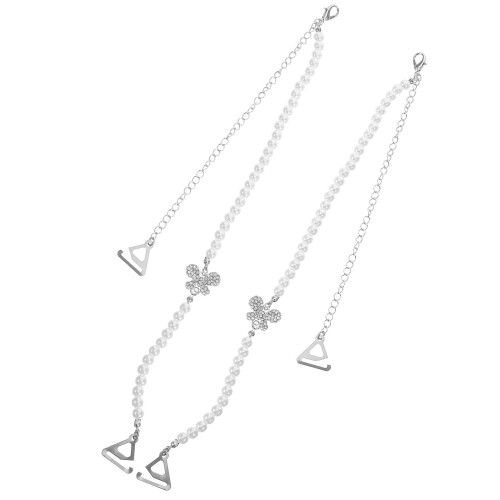 1pair White Bra Strap Holder Replacement For Strapless Dresses
