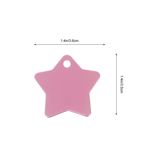 10Stk Pentagram Pet Tag Aluminiumoxid Schmuck 1