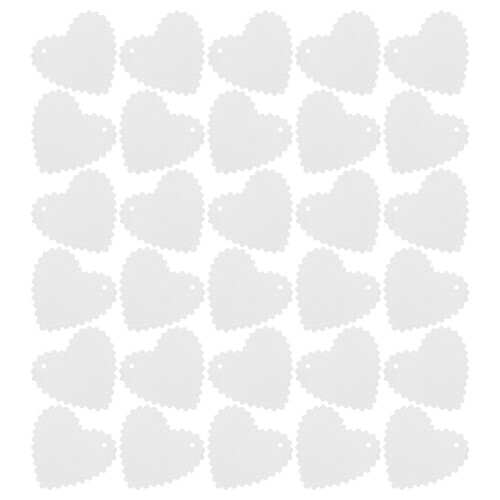 30St Creatieve Hartvorm Kaartjes Als Cadeaulabels Wit 2