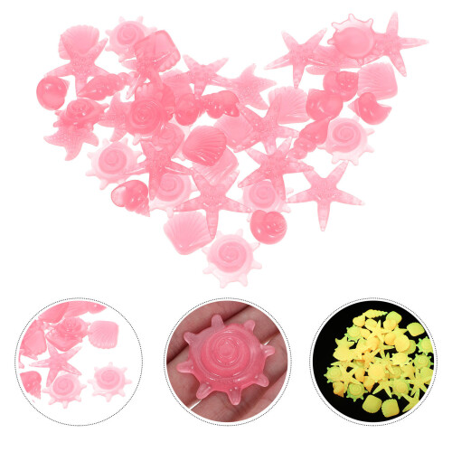 50Pièces Pierres Phosphorescentes Décoratives Pour Aquarium Rose 2