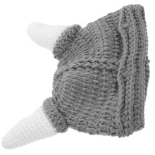 Cute Strickmütze Elastische Wollmütze Für Winter In Grau 1 Satz