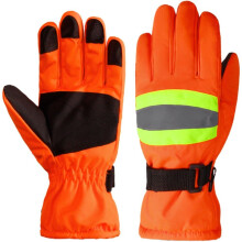 Thermal Gloves Reflective Strips Winter Insulated Snow-Proof Safety Gloves For Yard Work
