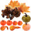 2 Sets Künstliche Kürbisse Ahornblätter Herbstdeko 3