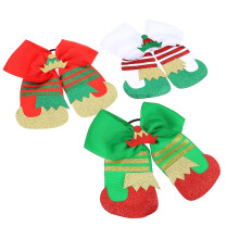 3Stk Weihnachts Haar Seile Schleife Haargummis Für Pferdeschwanz