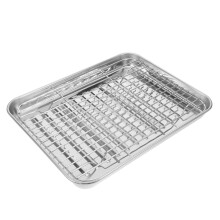 1 Set Backblech Mit Gestell, Toasterofen Backform Zum Braten