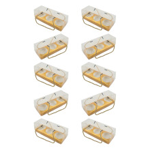Cupcake Boxen Golden Durchsichtig 10 8,9x3,1x3,1 Zoll