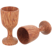 2Stk Holz Wein Pokal Cocktail Becher Dekorativer Schnapsbecher