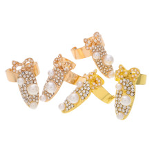 5Stk Goldener Hollow Finger Ring Schmuck Bowknot Für Frauen