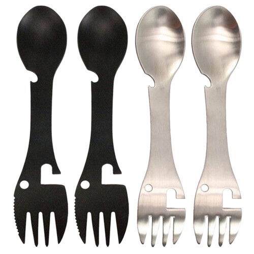 4Stk Gabel Löffel Salat Dessertlöffel 2