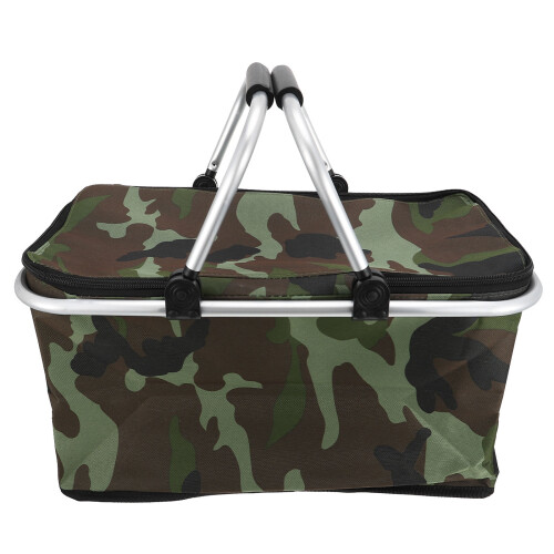 Insulated Picnic Basket With Aluminum Handle