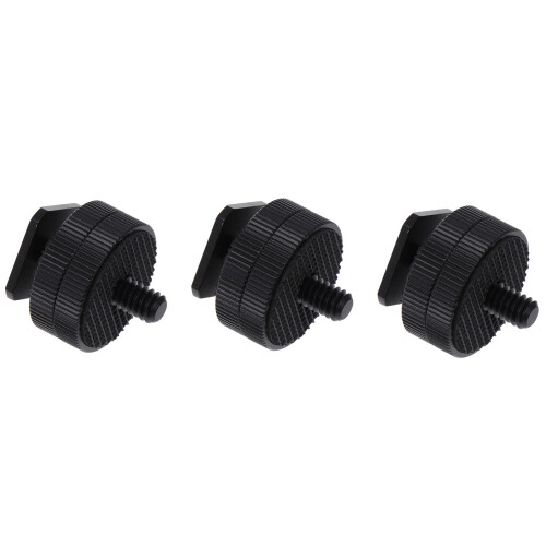 3Pcs Adaptador De Hot Shoe 1/4 Polegada Para Flash E Led