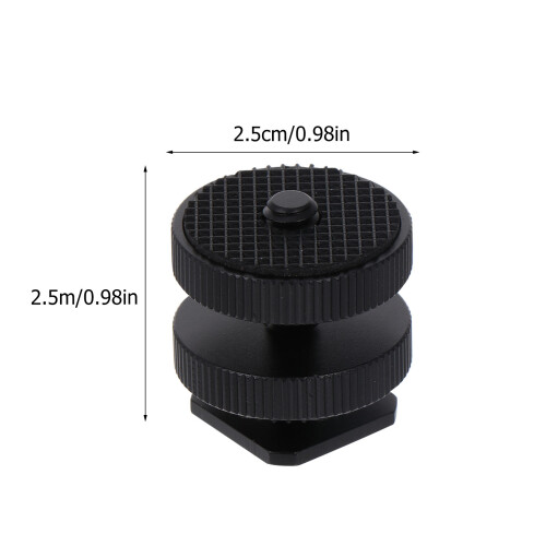 3Pcs Adaptador De Hot Shoe 1/4 Polegada Para Flash E Led 1