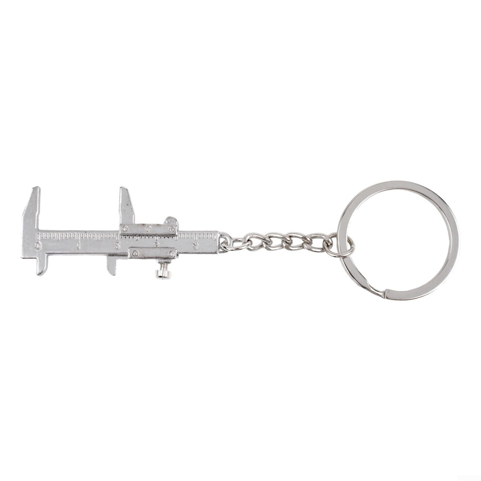 Vernier Calipers Portable Keychain Silver Compact Pocket Caliper Precision Measuring Tool 9393856402298