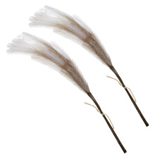 10Pcs Lifelike Yellow Pampas Grass Artificial Plant Wedding Ornament