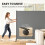 Outsunny Outsunny Garden Screen with Wheels, 6ft Rolling Privacy Room Divider, Dark Grey 12