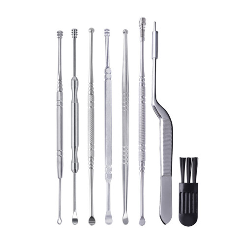 1Set Compacte Oorwax Remover Set, Roestvrij Staal En Draagbaar 2