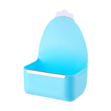 Food Dispenser and Water Bowl Combo for Hamster Habitat Blue Plastic 2-In-1 Design Small Pet Accessory