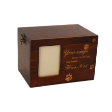 Cremation Urn For Human And Pet Memorial Wooden Keepsake Photo Box 16x11x11cm Natural