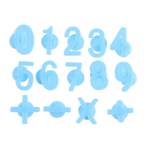 14 Pièces Ensemble -Verres En Silicone Chiffres 1