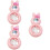3 Pezzi Specchio Per Auto-Ritratto Coniglio Mini 7/8 Rosa 7