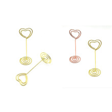 10St Exquisiter Halter Kreativer Zettelhalter Herz 85mm Gold