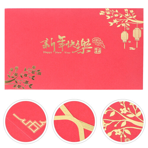 4 Pièces Cartes De En Rouge Pour An Chinois 2