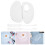 2 Sets Make-up Foundation Palet Met Spatel En Transparant Hulster 10