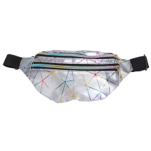 Fashion Holografische PU-Leder Bauchtasche Für Frauen Mädchen (Silber)