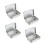 24Stk Mini Leere Dosen Box Behälter Tragbar Silber 8